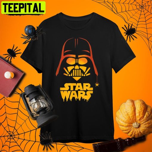 Star Wars Darth Vader Halloween Jack O Lantern Star Wars Halloween Retro Art Unisex T-Shirt