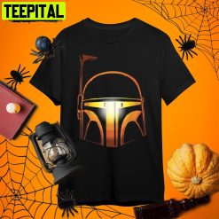 Star Wars Halloween Boba Fett Orange Halloween Helmet Glow Retro Art Unisex T-Shirt