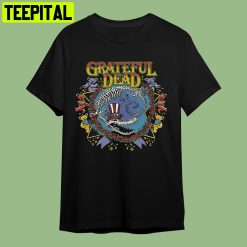 Steal Your Face Skull Dancing Bear Grateful Dead Retro Art Unisex T-Shirt