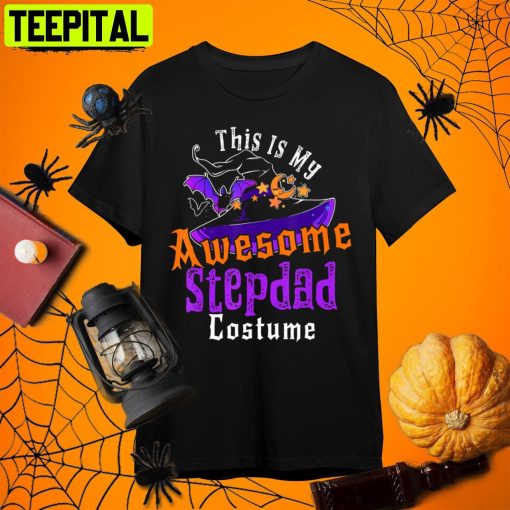 Stepdad Costume Witch Halloween Stepdad Retro Art Unisex T-Shirt