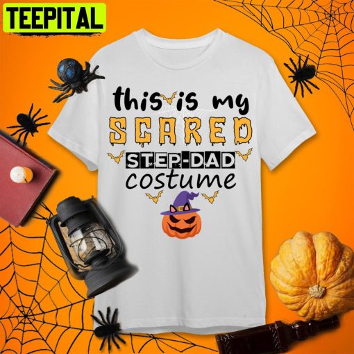 Stepdad This My Scared Pumkin Halloween Retro Art Unisex T-Shirt