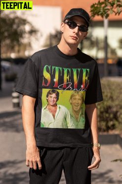 Steve Irwin The Crocodile Adult Crikey Steve Irwin Retro Design T-Shirt