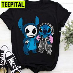 Stitch And Jack Skellington Vintage Movie Trending Unisex T-Shirt