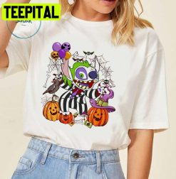 Stitch Joker Pumpkin Halloween Trending Unisex T-Shirt