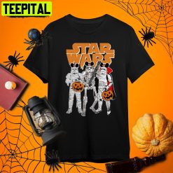 Stormtrooper Skeleton Costume Mickey Ears Disney Halloween Star Wars Retro Art Unisex T-Shirt