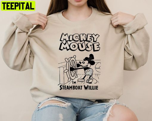 Streamboat Willie Mickey Mickey Mouse Mickey Holiday Disney Sweatshirt