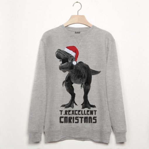 T Rexcellent Men’s Christmas Dinosaur Sweatshirt