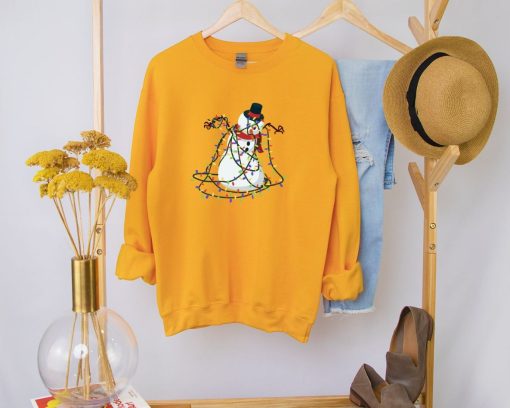 Tangled Snowman Christmas Sweatshirt