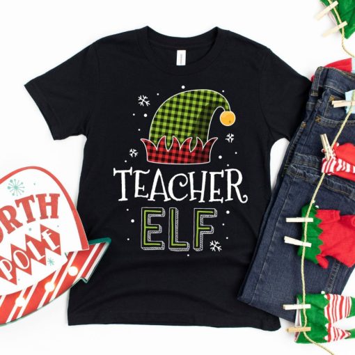 Teacher Elf Christmas T-Shirt