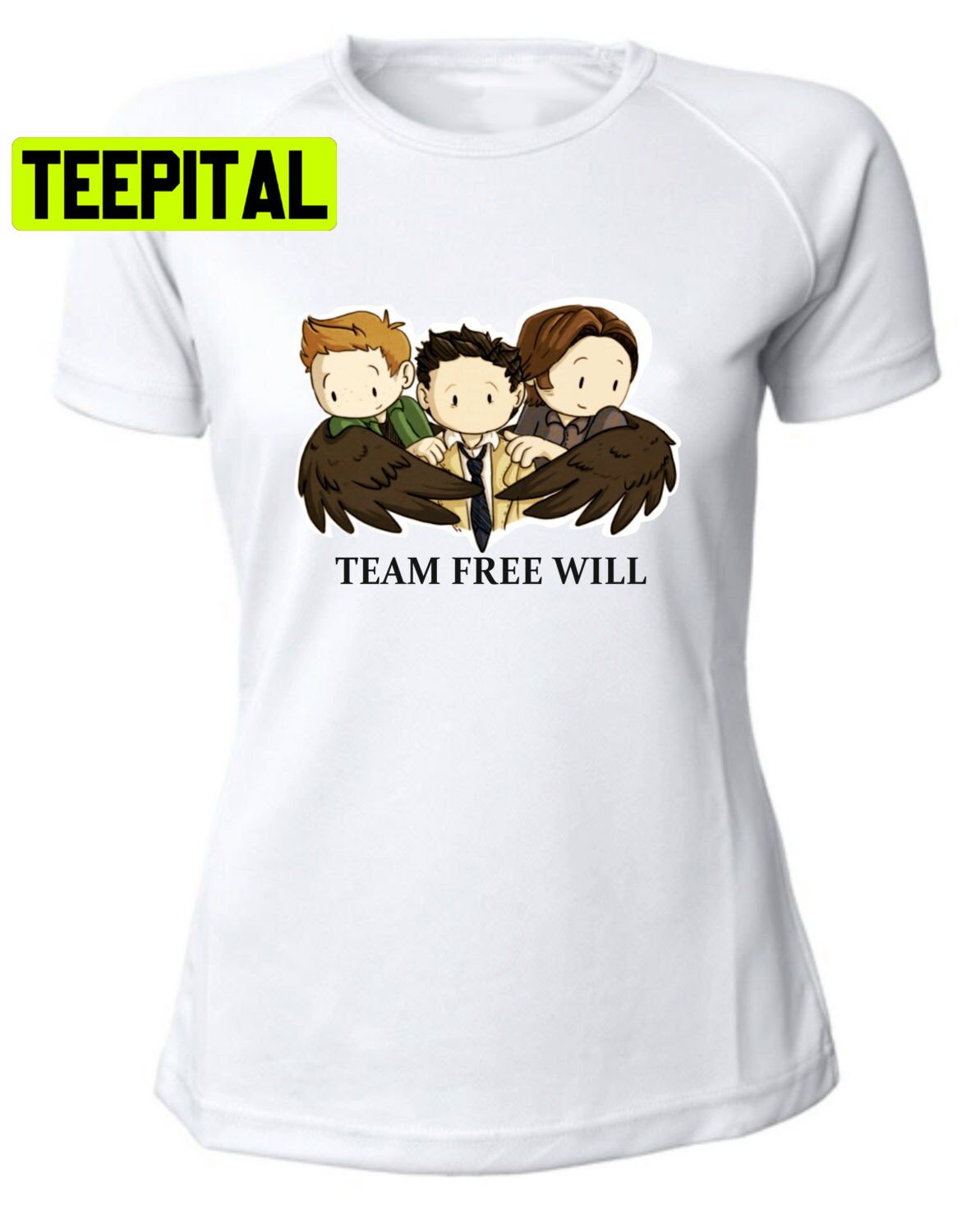 Team Free Will, Supernatural, Dean, Sam, Castiel Fan Art Trending Unisex T-Shirt