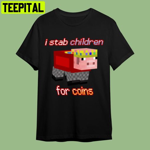 Technoblade I Stab Children For Coins Retro Art Unisex T-Shirt