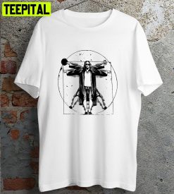 The Big Lebowski Vitruvian The Dude Retro Design T-Shirt