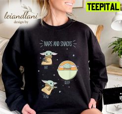 The Child Naps And Snacks Doodles The Mandalorian Kid Star Wars Sweatshirt