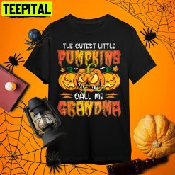 The Cutest Little Pumpkins Call Me Grandma Halloween Retro Art Unisex T-Shirt