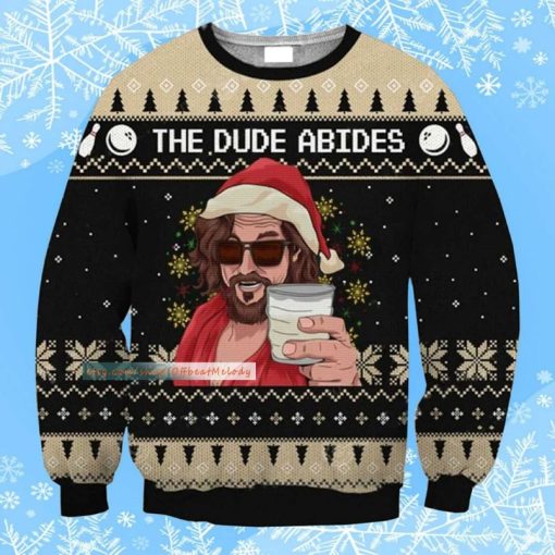 The Dude Abide For Goodness Sake Ugly Christmas Sweater