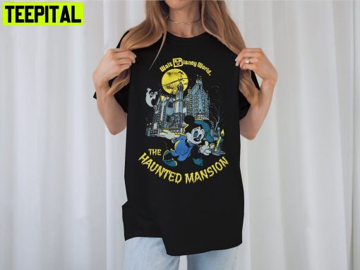 The Haunted Mansion Mickey Mickey Mouse Halloween Unisesx T-Shirt