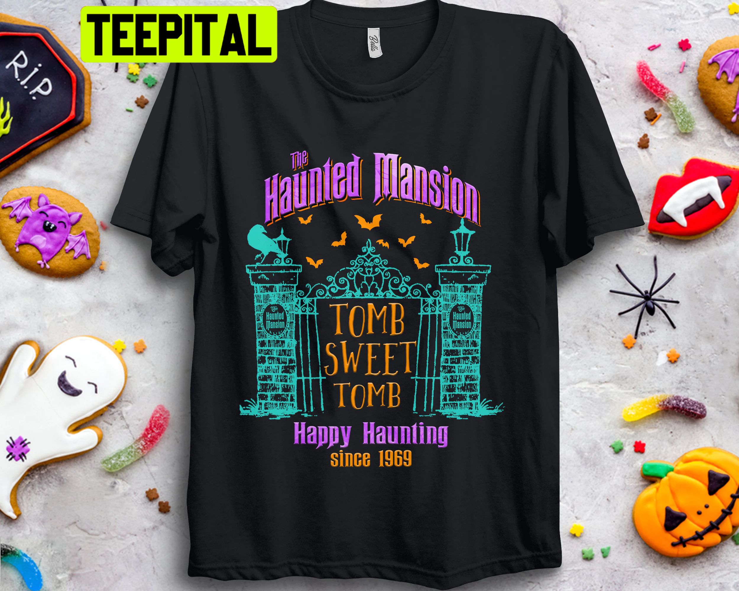 The Haunted Mansion Tomb Sweet Happy Haunting Since 1969 Disney Scary Movie Trending Unisex T-Shirt