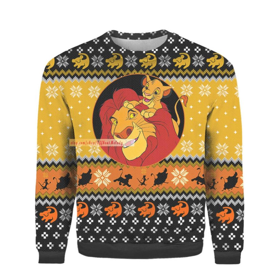 The Lion King Characters Ugly Christmas Sweater