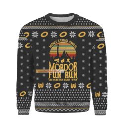 The LOTR Mordor Fun Run Ugly Xmas Sweater