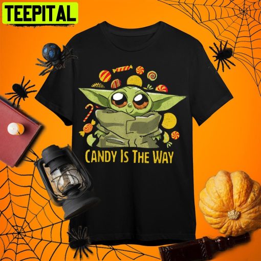 The Mandalorian Halloween The Child Candy Retro Art Unisex T-Shirt