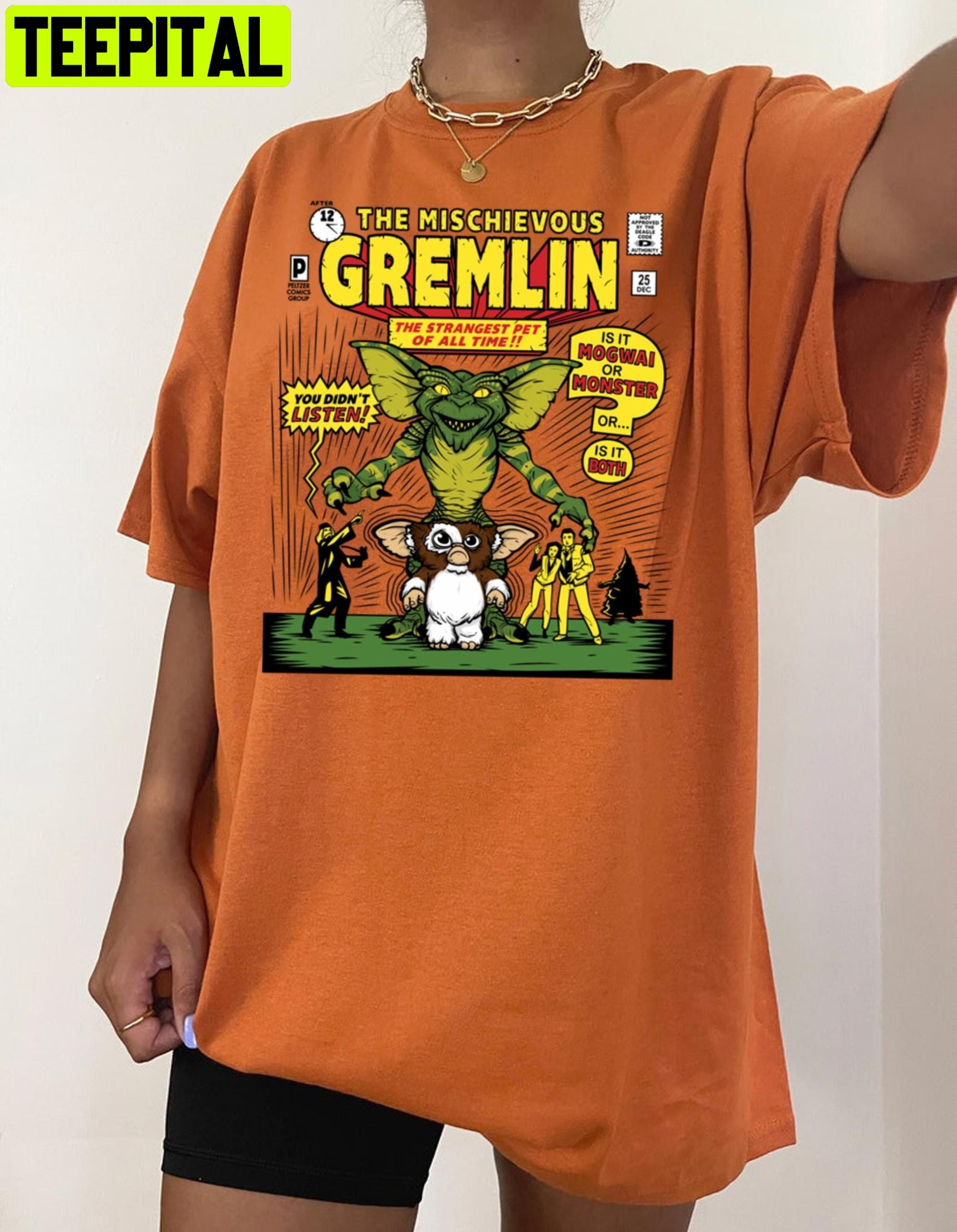 The Mischievous Gremlin Gremlins Gizmo Retro Movie 80s 90s Movie Retro  Design T-Shirt