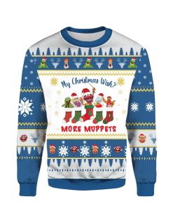 The Muppets Show Characters My Christmas Wish More Muppets Ugly 3D Sweater