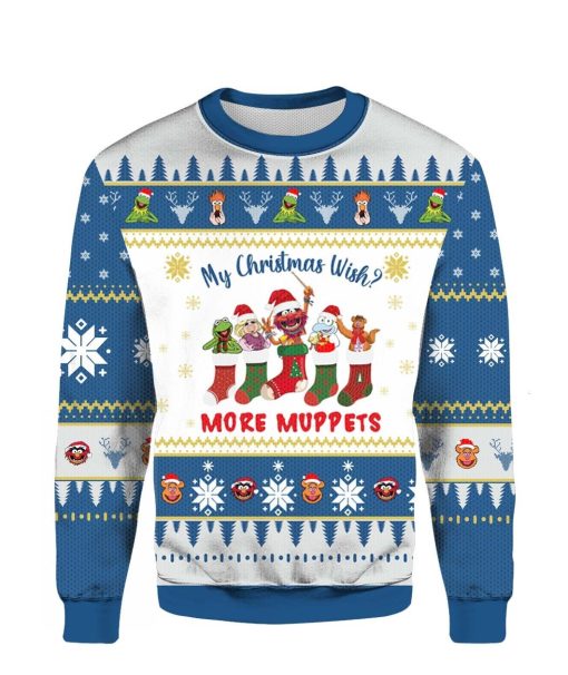 The Muppets Show Characters My Christmas Wish More Muppets Ugly 3D Sweater