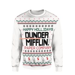 The Office Happy Holliday Dunder Mifflin Ugly Christmas Sweater