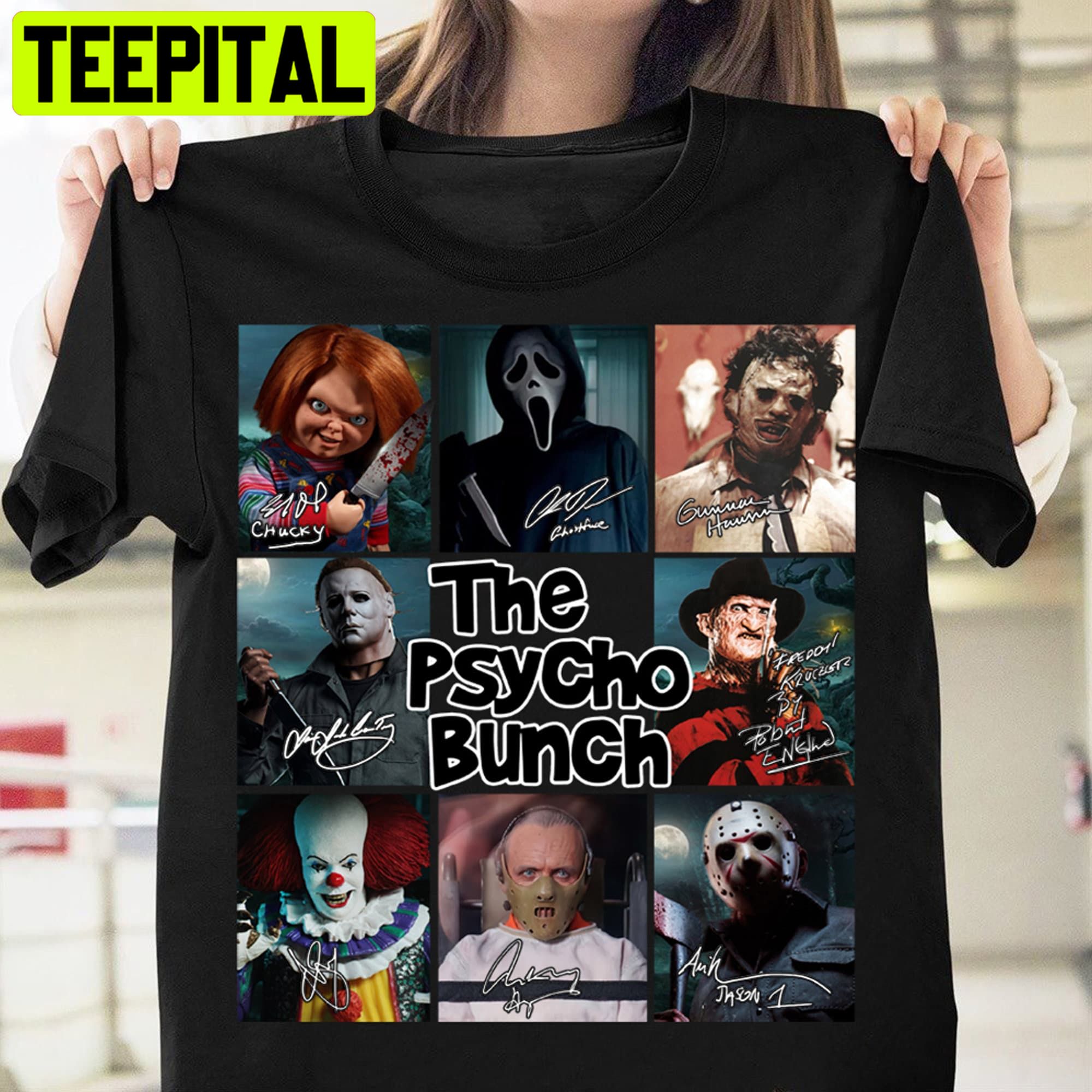 The Psycho Bunch Signature Fun Halloween Trending Unisex T-Shirt