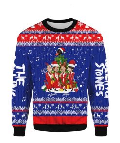 The Rolling Stones Rock Band Members Santa Merry Christmas Ugly 3D Sweater