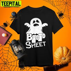 This Is Boo Sheet Ghost Costume Distressed Retro Art Unisex T-Shirt