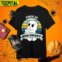 This Is Boo Sheet Ghost Halloween Costume Men Women Funny Gift Retro Art Unisex T-Shirt