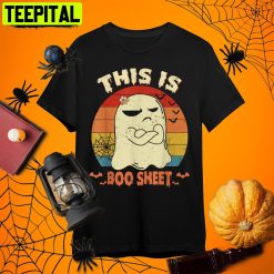 This Is Boo Sheet Ghost Halloween Costume Men Women Retro Art Unisex T-Shirt