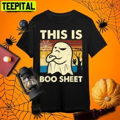 This Is Boo Sheet Ghost Halloween Costume Retro Art Unisex T-Shirt