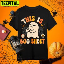 This Is Boo Sheet Ghost Halloween Funny Gift Retro Art Unisex T-Shirt