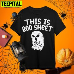 This Is Boo Sheet Ghost Pun Costume Gift Retro Art Unisex T-Shirt