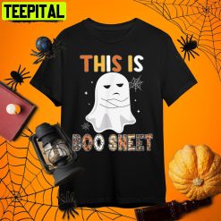 This Is Boo Sheet Ghost Vintage Halloween Costume Retro Art Unisex T-Shirt