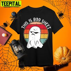 This Is Boo Sheet Ghost Vintage Retro Halloween Costume Men Women Retro Art Unisex T-Shirt