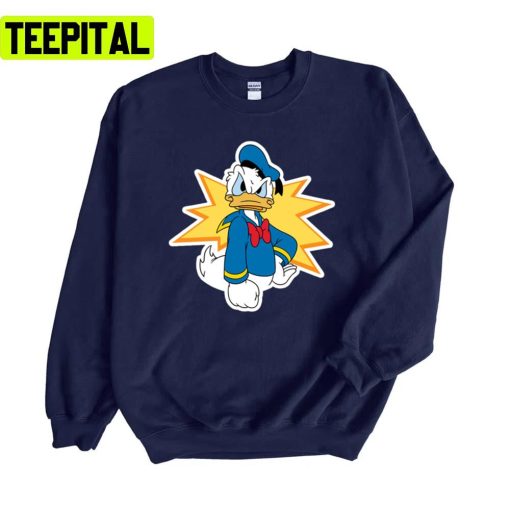 This Is My Happy Face Donald Duck Unisex Sweatshirt