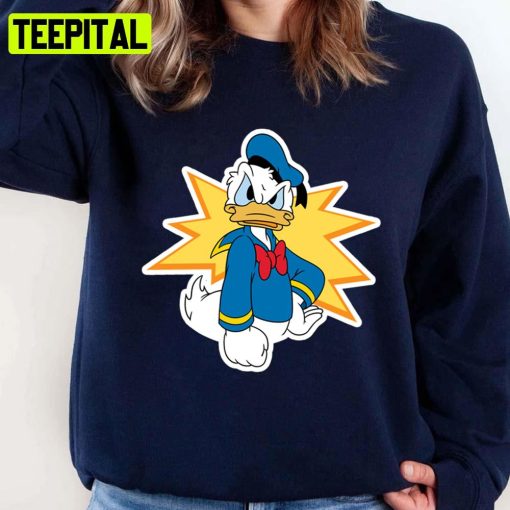 This Is My Happy Face Donald Duck Unisex Sweatshirt