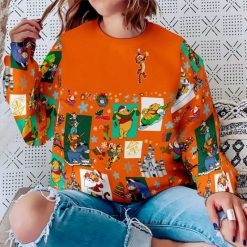 Tigger Pattern Xmas Orange 2022 Christmas Disney Graphic Cartoon 3D Sweater