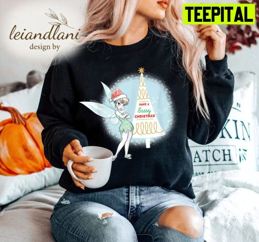 Tinker Bell Sassy Holiday Santa Tinker Bell Kid Disney Sweatshirt