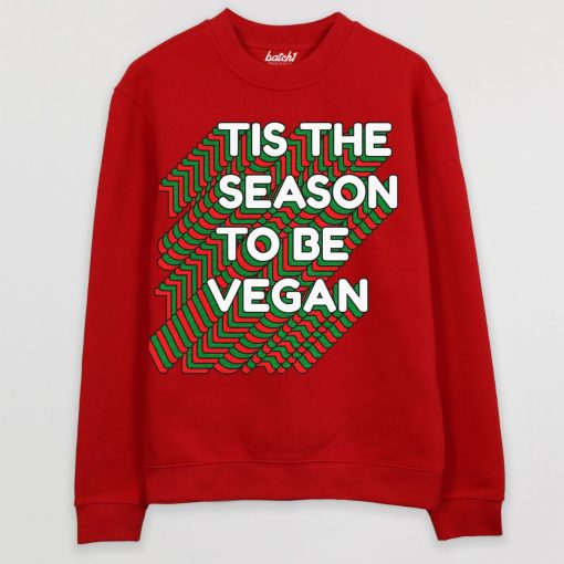 Tis The Season To Be Vegan Men’s Christmas Sweatshirt