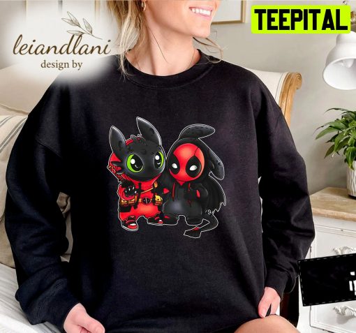 Toothless And Deadpool Friends Marvel Halloween Sweatshirt