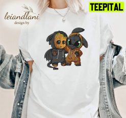 Toothless Groot Friendship Toothless And Groot Halloween Unisesx T-Shirt