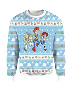 Toy Story Light Blue Ugly 3D Christmas Sweater