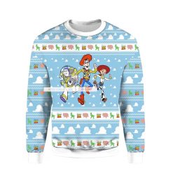 Toy Story Light Blue Ugly Christmas 3D Sweater