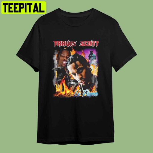 Travis Scott La Flame Retro Art Unisex T-Shirt