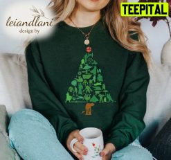 Tree Characters Storm Trooper Darth Vader Santa Star Wars Christmas Sweatshirt