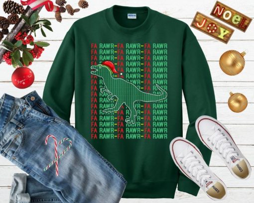 T-Rex Dinosaur Ugly Christmas Sweater